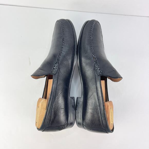 Johnston & Murphy 9.5M Cresswell Venetian Black Soft Sheepskin Loafer Slip On - Picture 7 of 11